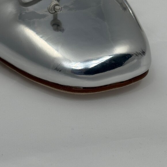 A New Day Womens Silver Ballet Flats Size 8.5 Shiny Finish Round Toe Bow Accent - Picture 9 of 12